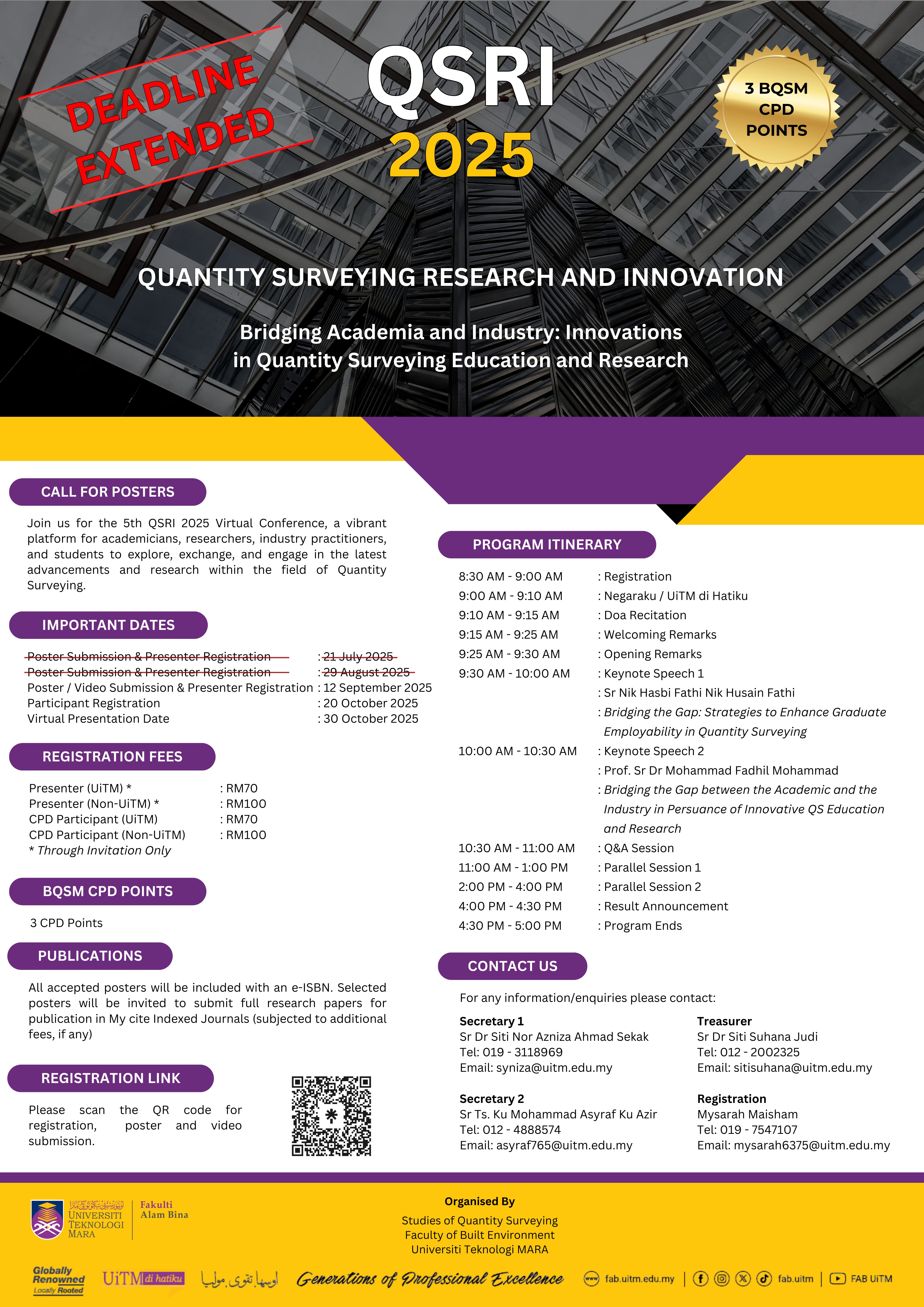 Quantity Surveying Research and Innovation (QSRI) 2025